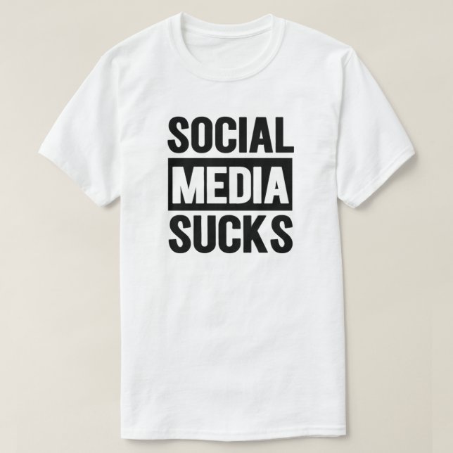 CAMISETA MÍDIA SOCIAL É UM PASSO | MÍDIA SOCIAL ANTI (Frente do Design)