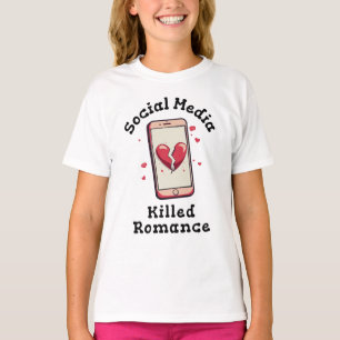 Camiseta Mídia Social Matou o Romance