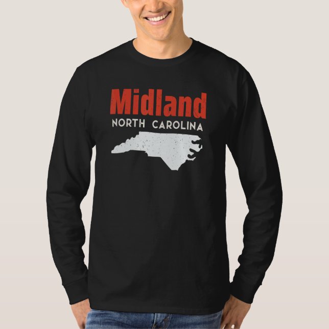 Camiseta Midland North Carolina USA State America Travel (Frente)