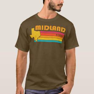 Camiseta Midland Texas Vintage angustiou Souvenir