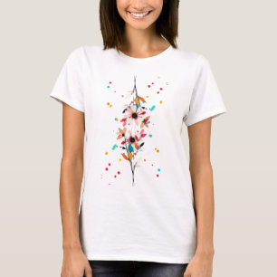 Camiseta Midnight Bloom Murmúrios de Cor Eco Floral em th