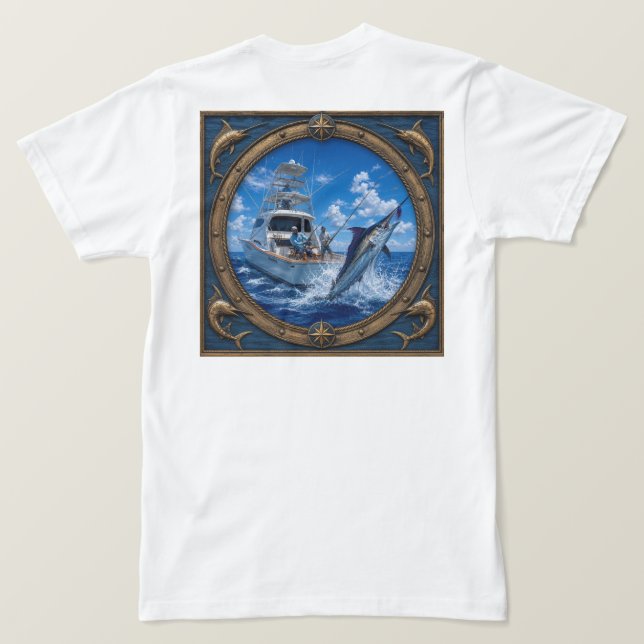 Camiseta Midnight Blue Marlin (Verso do Design)