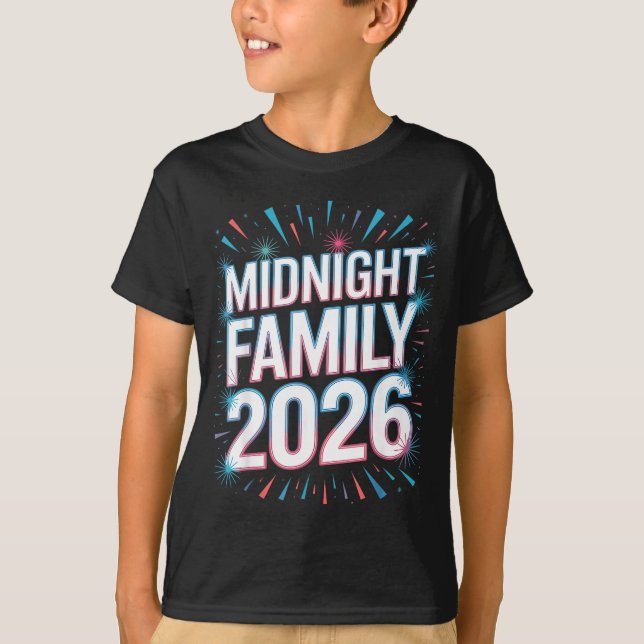 Camiseta Midnight Family 2026 Fireworks Countdown Unity Spa (Frente)