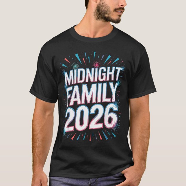 Camiseta Midnight Family 2026 Fireworks Countdown Unity Spa (Frente)