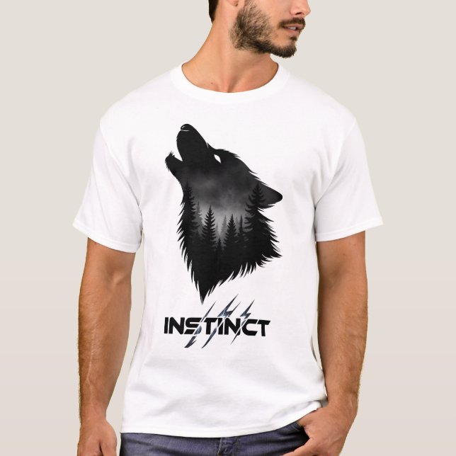 Camiseta Midnight Howl , alpha wolf Graphic Tee (Frente)