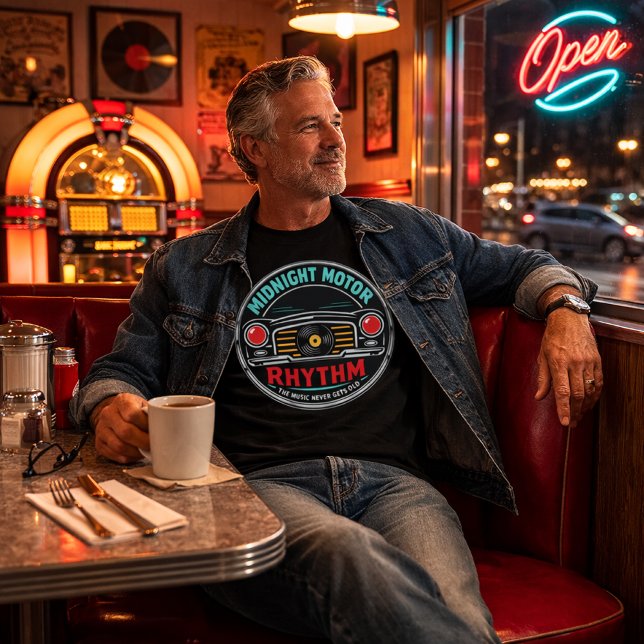 Camiseta Midnight Motor Rhythm – Chrome Revival (Criador carregado)