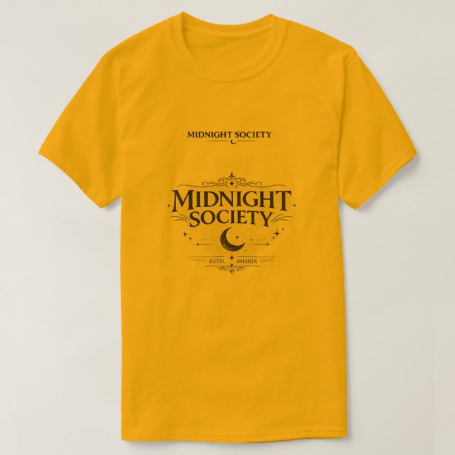 Camiseta Midnight Society Vintage Tee Gótico Lua (Frente do Design)