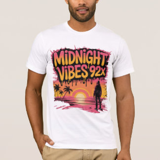 Camiseta Midnight vibe 92x arte de grafite com uma pessoa