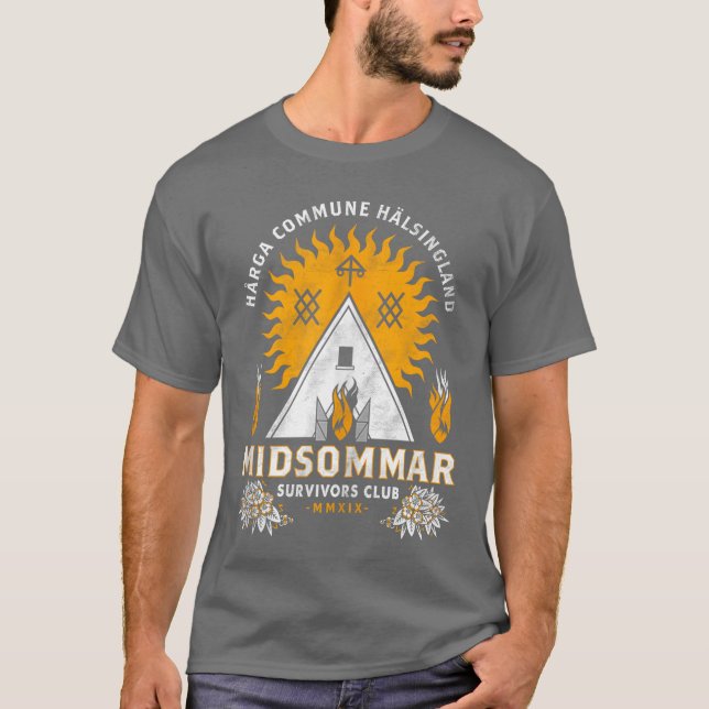 Camiseta Midsommar Survival Club Scary Horror Summer Festiv (Frente)