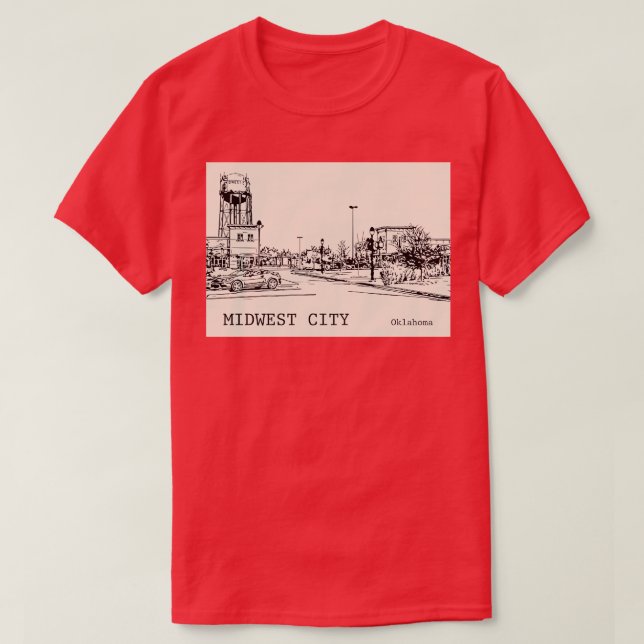 Camiseta Midwest City Oklahoma 1 (Frente do Design)