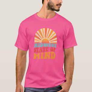 Camiseta Midwest State Of Mind Retro Vintage Michigan Ohio