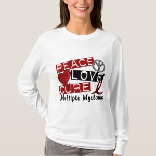 Camiseta Mieloma múltiplo da cura do amor da paz