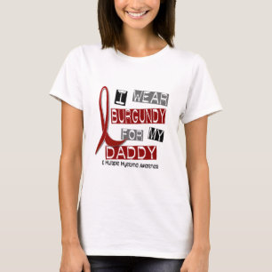 Camiseta MIELOMA MÚLTIPLO eu visto Borgonha para meu pai 3