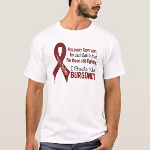 Camiseta Mieloma múltiplo eu visto orgulhosa Borgonha 1