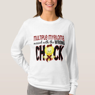 Camiseta Mieloma múltiplo sujado com o pintinho errado
