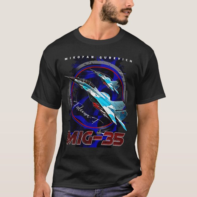 Camiseta MIG35 Fulcrum-F Multirole Fighterjet (Frente)