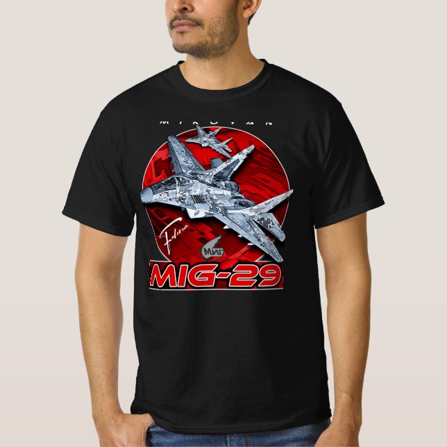 Camiseta MIG-29 Jato da Força Aérea da União Soviética (Frente)