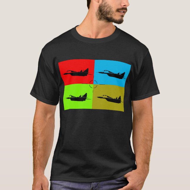 Camiseta MiG 29 objecto Popart1 (Frente)