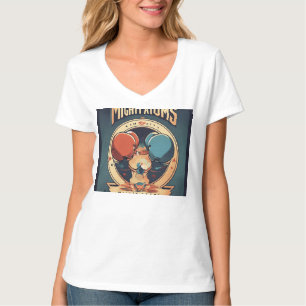 Camiseta Mighty Atoms – Logotipo Abstrato para uma Mulher M