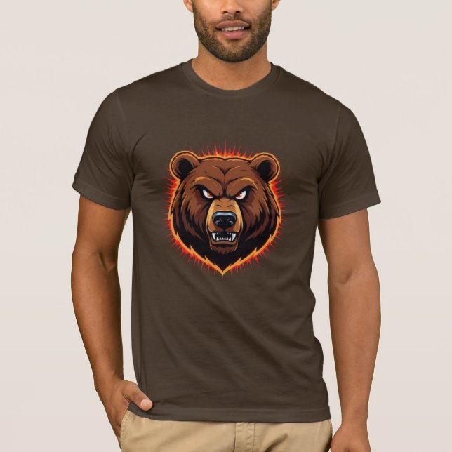 Camiseta Mighty Bear – Raw Strength of Nature (Frente)