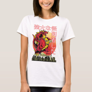 Camiseta Mighty Kaiju Monster Women White