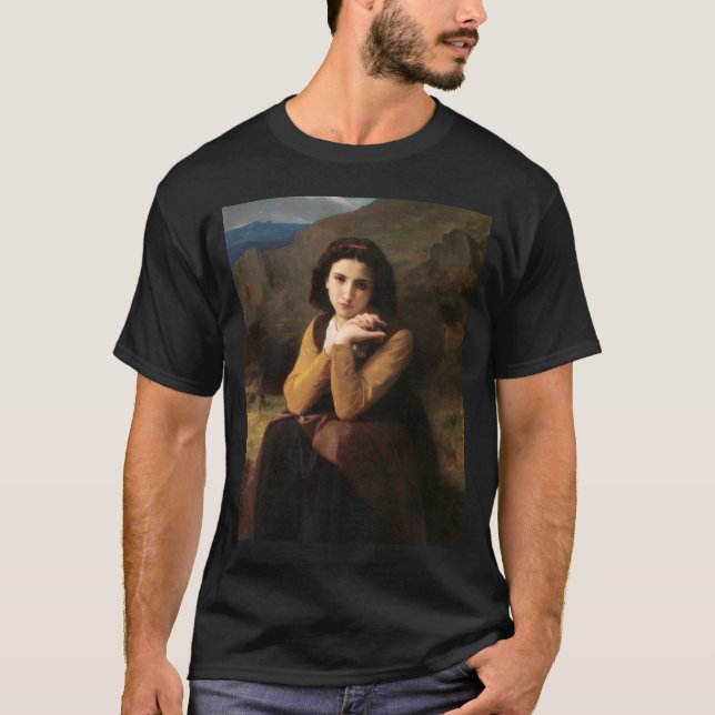 Camiseta Mignon Innocence of Adolescent Girl, Bouguereau (Frente)