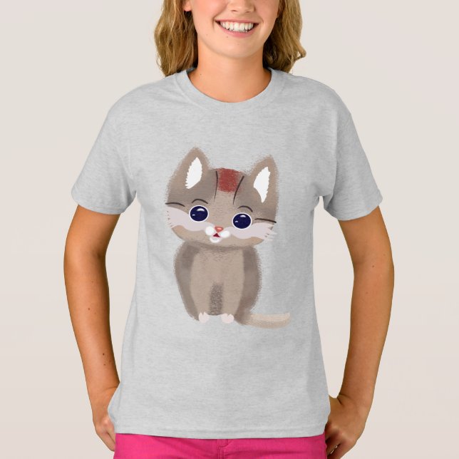 Camiseta Mignon petit chaton simpliste (Frente)