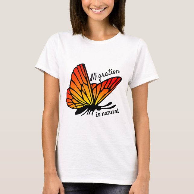Camiseta Migração é um T-Shirt natural (Frente)