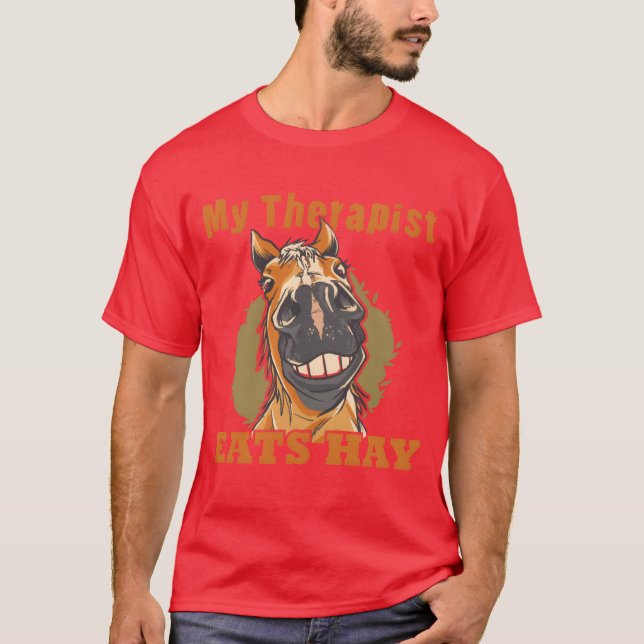 Camiseta Miherapista do Cavalo da Sobremesa come retro (Frente)