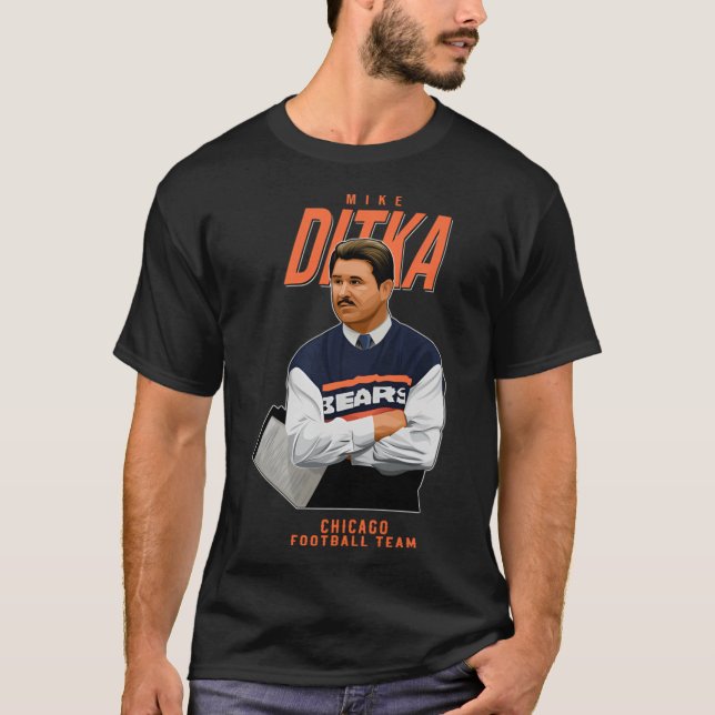 Camiseta Mike Ditka 89 Chicago Footballeam friends (Frente)