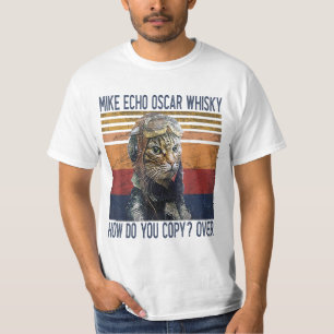 Camiseta Mike Echo Oscar Whisky Como Copiar Gatinho Piloto