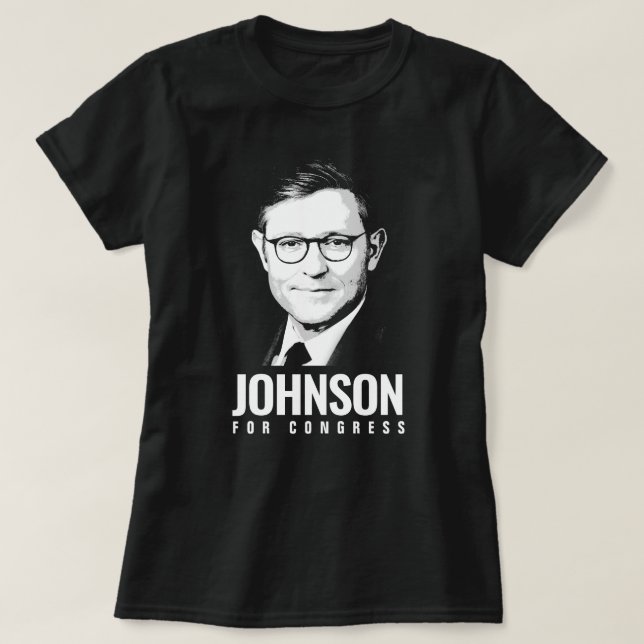 Camiseta Mike Johnson para o Congresso (Frente do Design)
