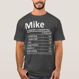 Camiseta MIKE Nutrition Funny Birthday Nome Personalizado