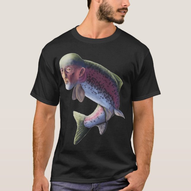 Camiseta Mike Peixe Ou Homem Truta Amaldiçoada Arco-Íris St (Frente)
