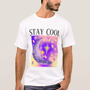 Camiseta Mikitiez arco-íris de verão roxo pirulito dourado