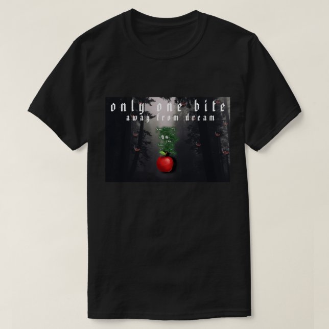 Camiseta Mikitiez red skull, tóxica para a maçã vegan, verã (Frente do Design)