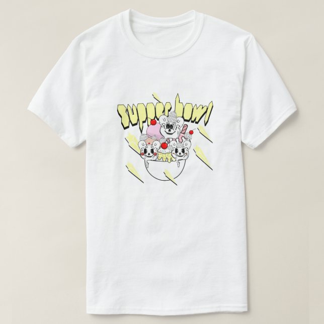 Camiseta Mikitiez supper super icecream sundae bowl lava (Frente do Design)