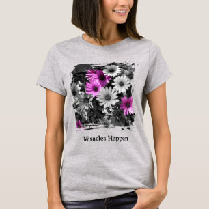 Camiseta Milagres Acontecem Margaridas Inspiradoras