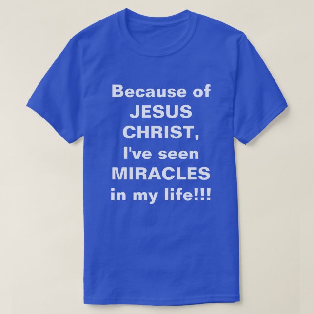 Camiseta "Milagres na minha Vida" (Frente do Design)