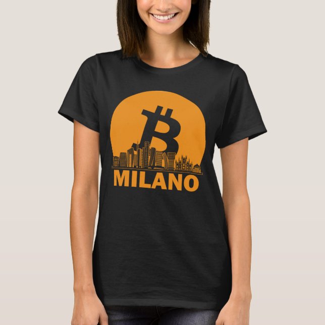 Camiseta Milan Bitcoin Maximalist  Bitcoin Milan Skyline (Frente)