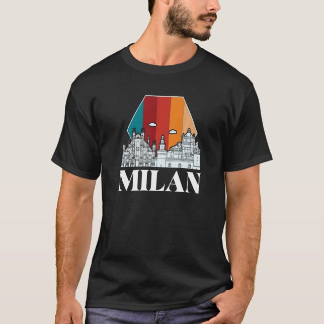 Camiseta Milan Cathedral Skyline Itália (Frente)