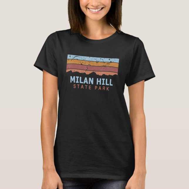 Camiseta Milan Hill State Park New Hampshire Retro Cool (Frente)