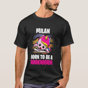 Camiseta Milan Nascer Para Ser Um Bookworm Personalizado