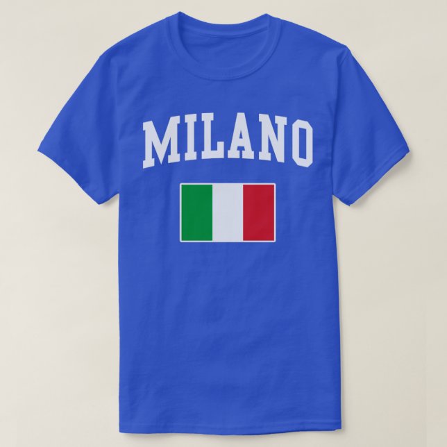 Camiseta Milano Milão Itália Itália Itália Itália Bandeira  (Frente do Design)