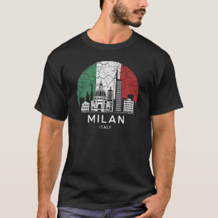 Camiseta Milão City Itália Bandeira
