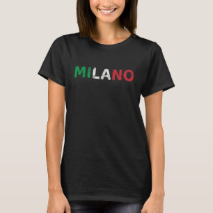 Camiseta Milão Itália Bandeira Orgulho Italiano Férias Itál
