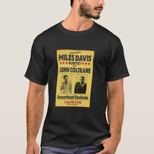 Camiseta Miles Davis Quintet e John Coltrane Estocolmo 19 (Frente)