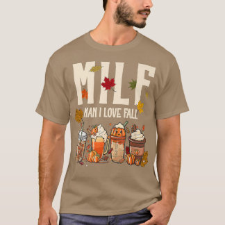 Camiseta MILF Man I Love Fall Pumpkin Spice Coffee Hallowee