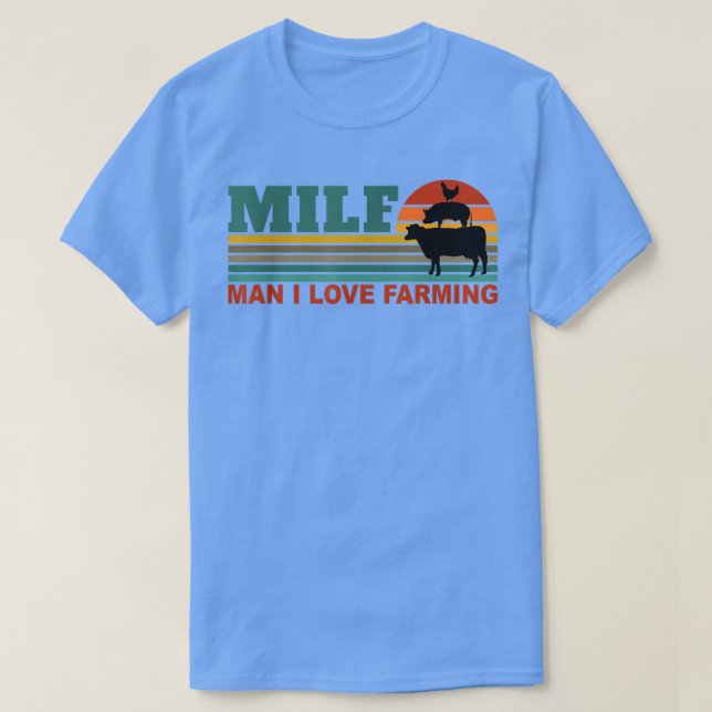Camiseta MILF-Man I Love Farming Funny Farmer Farming Retro (Frente do Design)