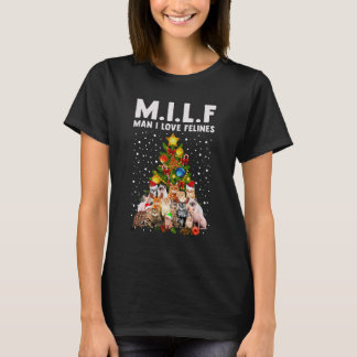 Camiseta MILF Man I Love Felinos Christmas Tree